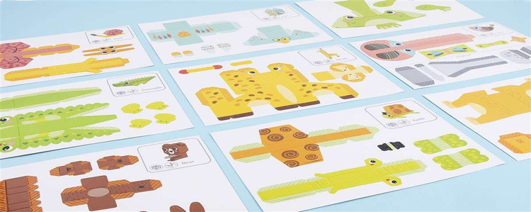 WOOPIE ART&FUN Zestaw Kreatywny Origami 3D Zrób to Sam 10 Zwierzaków