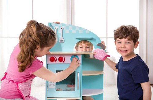 Kuchnia Dla Dzieci Drewniana Niebieska Classic World