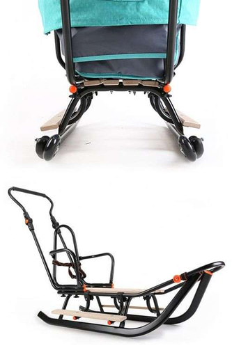 Sanki dziecięce teo&gigi PRESTIGE Minky z kółkami #918