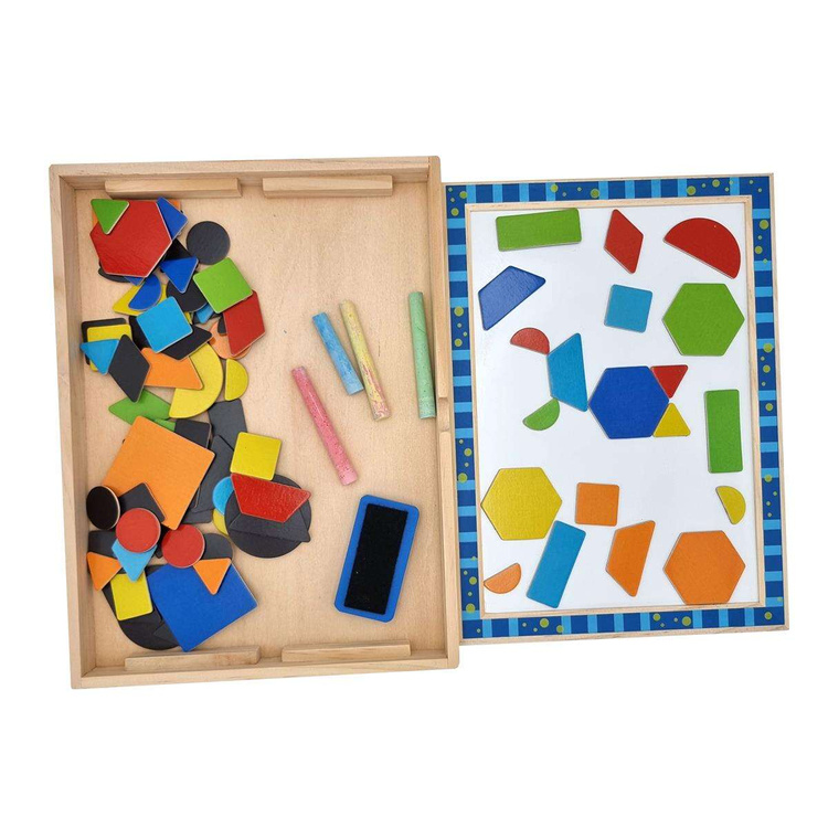 TOOKY TOY Dwustronna Tablica Magnetyczna Układanka Puzzle Kształty