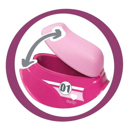 Smoby Różowy jeździk skuter Ciche koła Pink Scooter