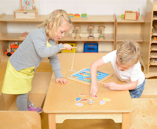 Łowienie Rybek Drewniana Zabawka Edukacyjna Cyferki Kolory Masterkidz