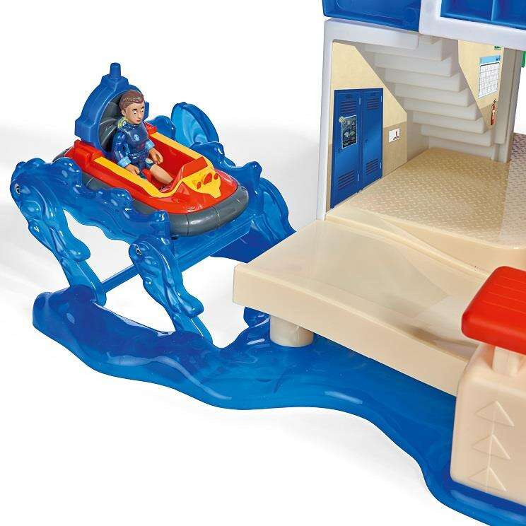 SIMBA Strażak Sam Stacja Oceaniczna Ratownicza Remiza Figurka Ponton