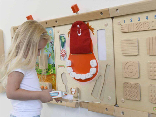 Edukacyjna Tablica Drewniana Masterkidz Higiena Jamy Ustnej