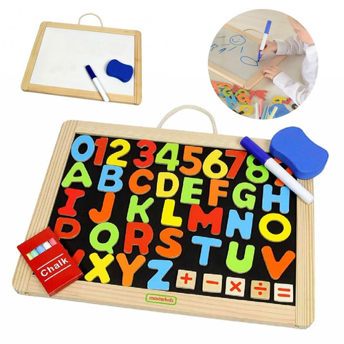 MASTERKIDZ Drewniana Tablica Edukacyjna Dwustronna