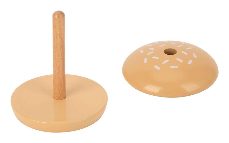 WOOPIE GREEN Drewniany Burger Restauracja Układanka dla Dzieci 15 el. Certyfikat FSC