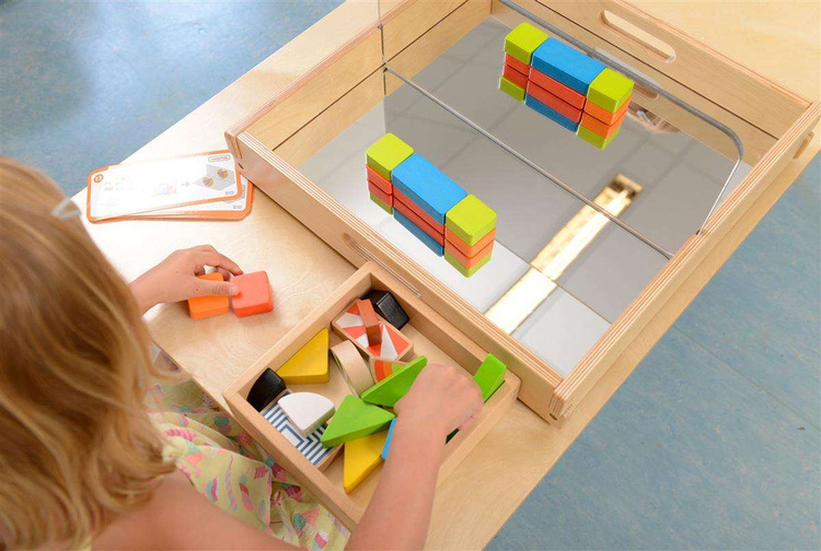 Zestaw Kolorowe Klocki Dla Dzieci Drewniane 24 Sztuki Masterkidz