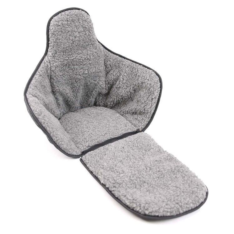 Materacyk All-Seasons CZARNY LEN Z SZARĄ WEŁNĄ 100%