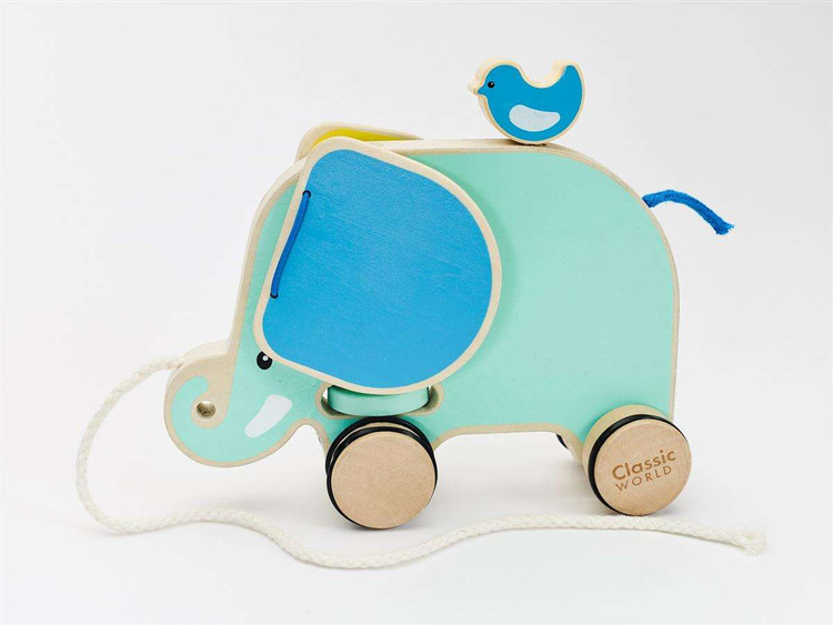 Drewniany Słonik do Ciągnięcia Classic World