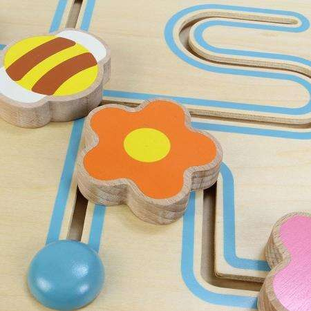 Drewniana Tablica Edukacyjna Labirynt Owady Masterkidz