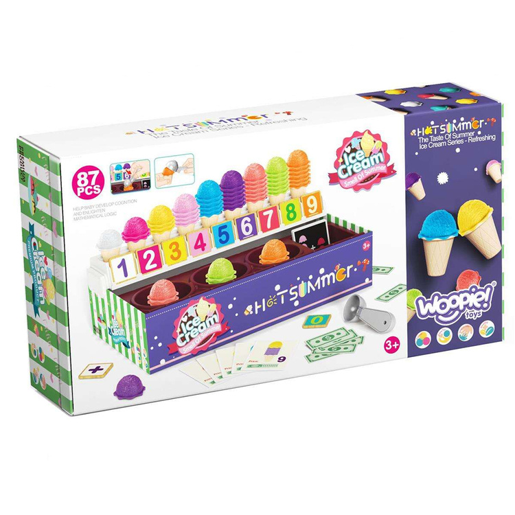 WOOPIE Edukacyjna Lodziarnia XXL Restauracja Sklep + Nauka Liczenia 87 el.