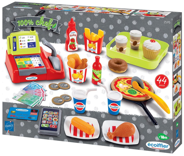 Ecoiffier Zestaw Szybkich Przekąsek Fast Food i akcesoriów