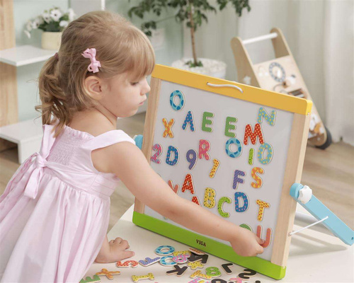 Viga Drewniany Zestaw Magnetyczny Literki i cyferki