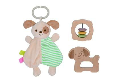 TOOKY TOY Zestaw Upominkowy Szczeniaczek Grzechotka