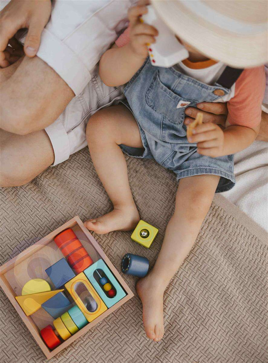 TOOKY TOY Drewniane Edukacyjne Klocki Multifunkcyjne