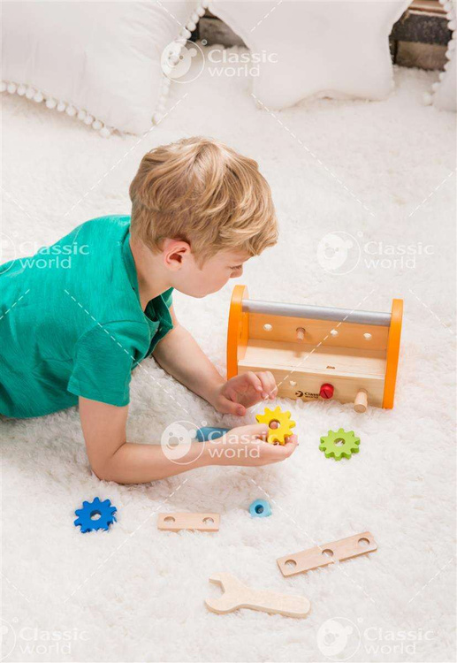 Drewniany zestaw narzędzi w walizce Classic World