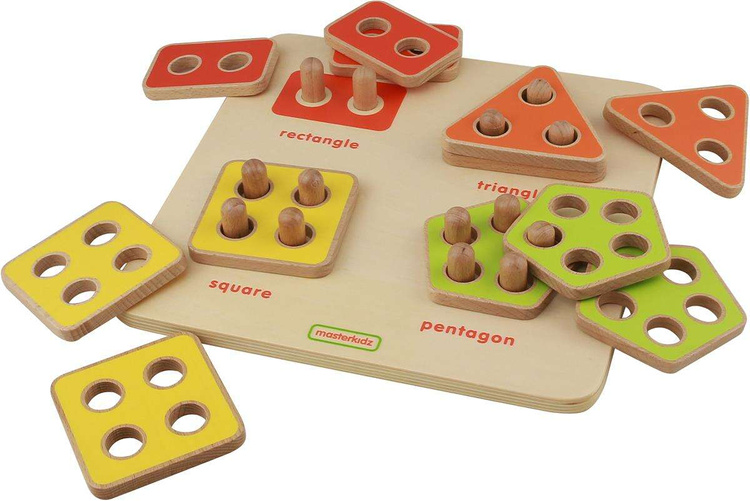Drewniany Sorter Kształtów Figury Geometryczne Liczenie Masterkidz