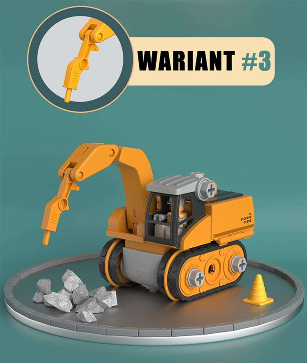 WOOPIE Mega Plac Budowy 5w1 Zestaw XXL do Skręcania DIY