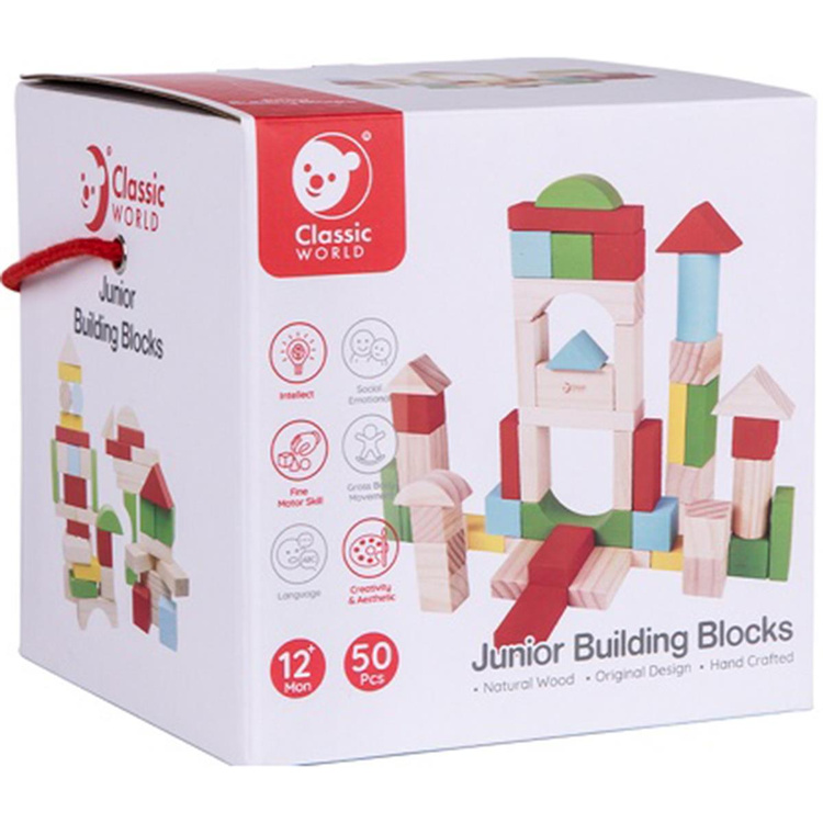 CLASSIC WORLD Drewniane Klocki Dla Dzieci