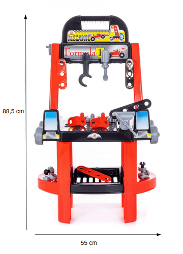 Zestaw Majsterkowicza "Super Mechanik" + Zestaw Narzędzi Klocki Konstrukcyjne "Wynalzca" Wader QT Polesie