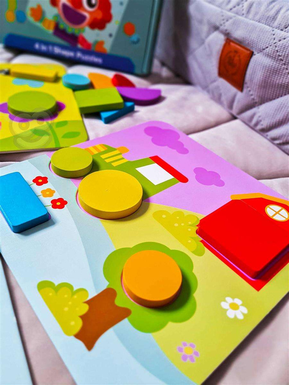 TOOKY TOY Puzzle 4 w 1 Układnaka Klocki