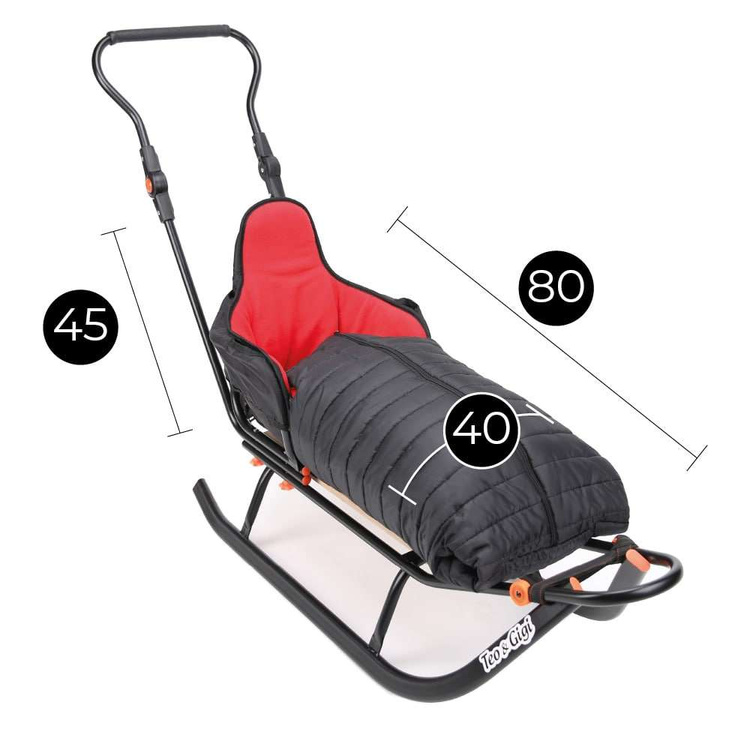 Sanki dziecięce teo&gigi SMART LINE z podnóżkami #801X