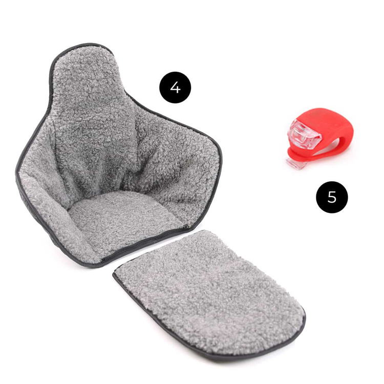 Sanki dziecięce teo&gigi ALL-SEASONS materacyk czarny len z szarą wełną100% #406