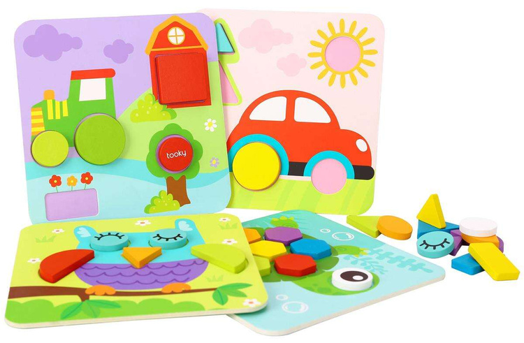TOOKY TOY Puzzle 4 w 1 Układnaka Klocki