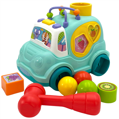 WOOPIE BABY Interaktywny Samochodzik Muzyczny Sorter Montessori Niebieski