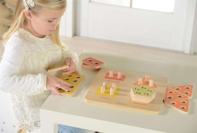 Drewniany Sorter Kształtów Figury Geometryczne Liczenie Masterkidz