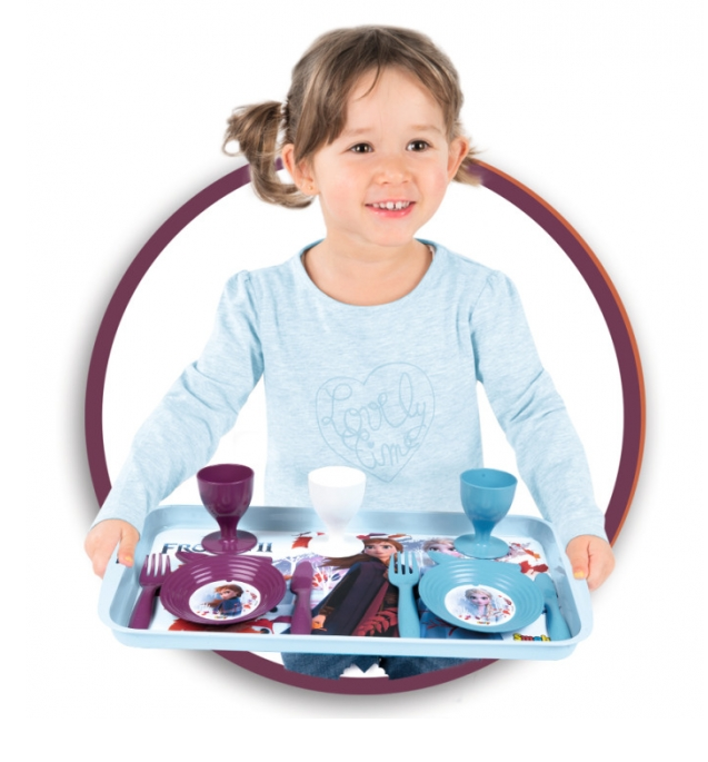 Smoby Kraina Lodu II Zestaw Serwis do Herbaty z Tacą