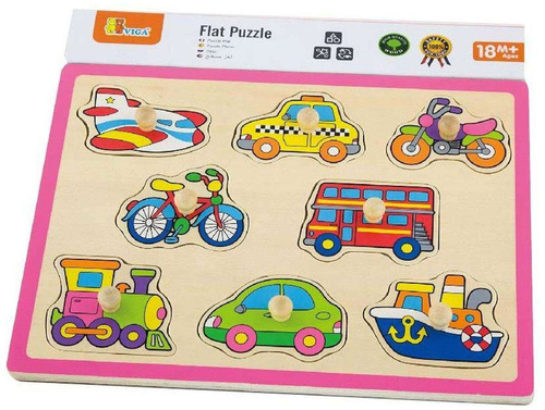Drewniane Puzzle Układanka Pojazdy Viga Toys