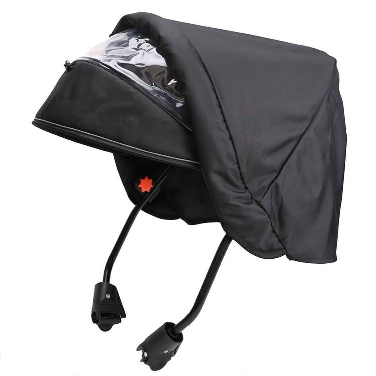 Budka teo&gigi z podwójnym daszkiem czarna