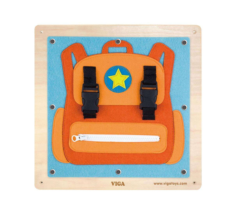 Viga Drewniane Tablice Sensoryczne Ubrania i zapięcia