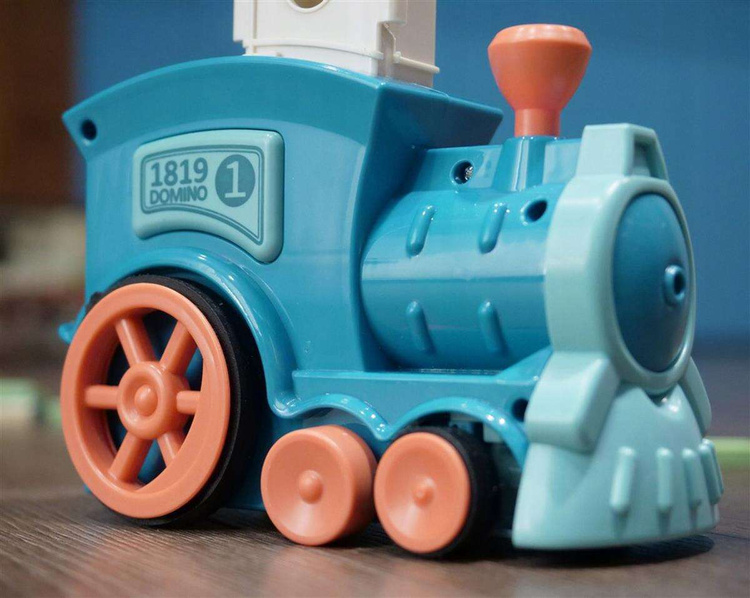 WOOPIE Electric Train Locomotive for Domino Blocks 63 pcs.