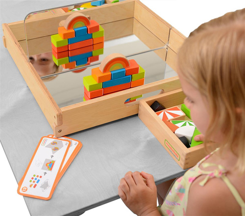 Zestaw Kolorowe Klocki Dla Dzieci Drewniane 24 Sztuki Masterkidz