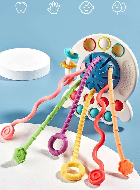 WOOPIE BABY Zabawka Sensoryczna Montessori Gryzak Wielofunkcyjny 0+