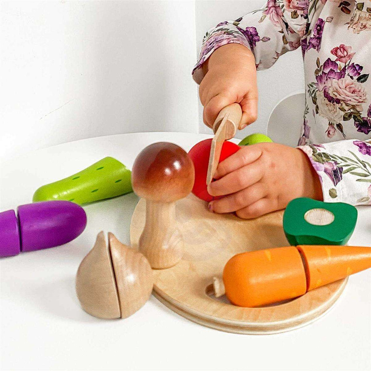 Drewniany Zestaw do Krojenia Warzyw CLASSIC WORLD