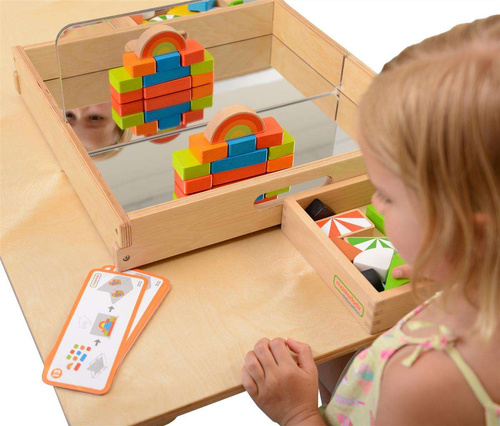 Zestaw Kolorowe Klocki Dla Dzieci Drewniane 24 Sztuki Masterkidz