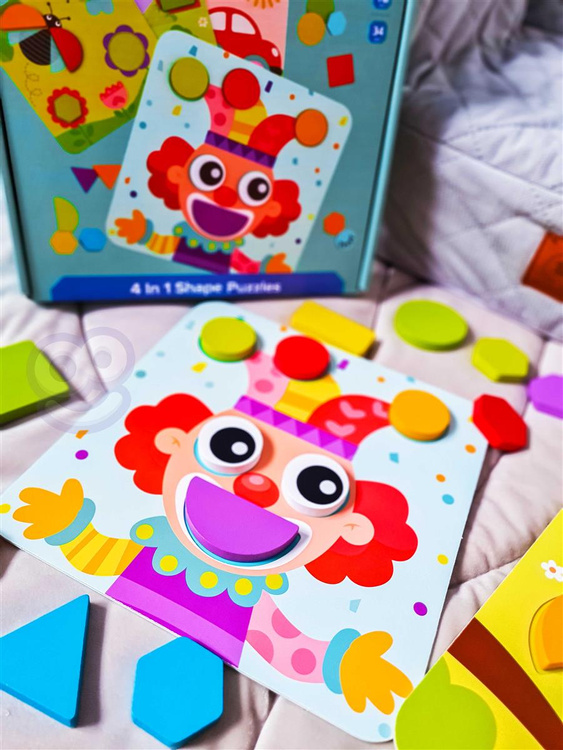 TOOKY TOY Puzzle 4 w 1 Układnaka Klocki