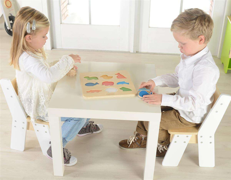 Drewniany Sorter Kształtów Masterkidz Kolorowe Zwierzątka