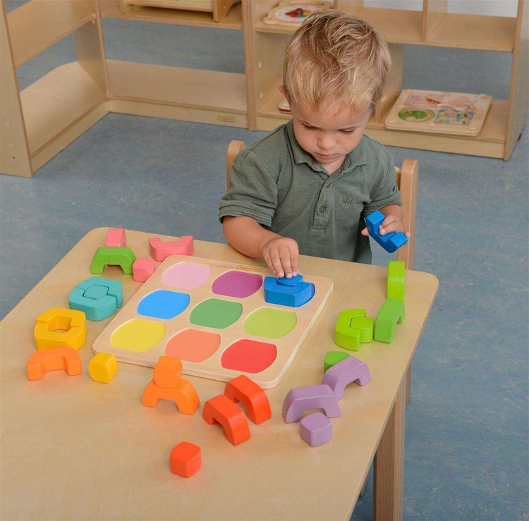 Kolorowe Klocki Dzielone Sorter Kształtów Kolorów Masterkidz