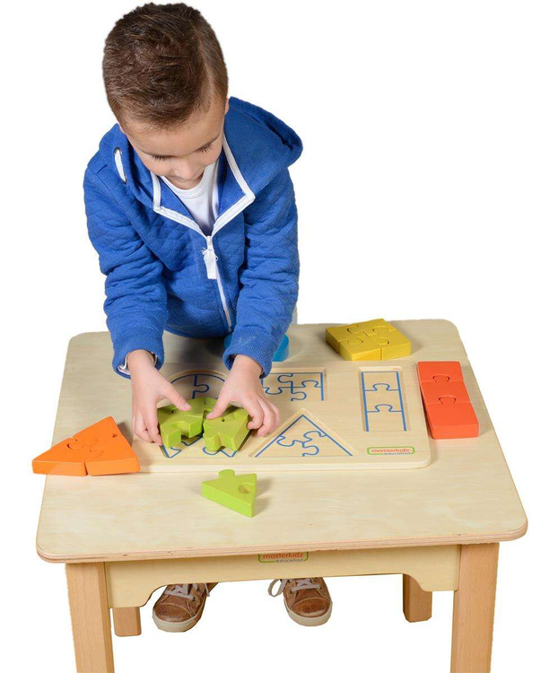 Drewniane Puzzle Dla Dzieci Nauka Kształtów Figury Geometryczne Masterkidz