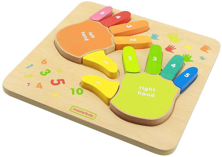 Edukacyjna Tabliczka Drewniana Liczenie Na Palcach Masterkidz