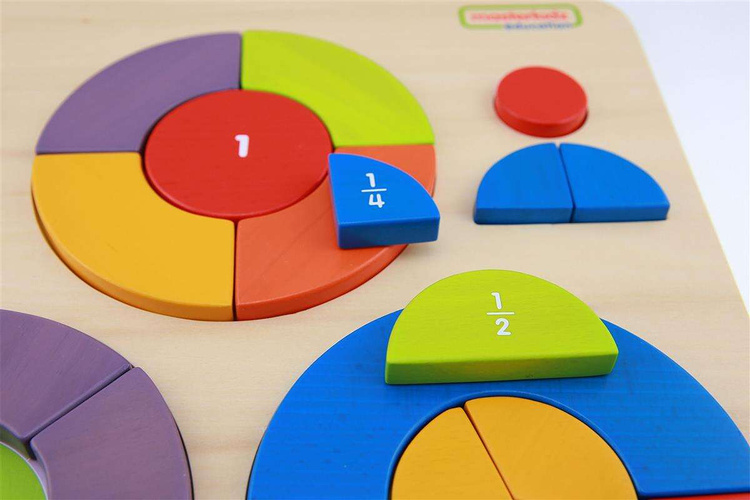 Edukacyjne Puzzle Drewniane Masterkidz Kolorowe Układanka