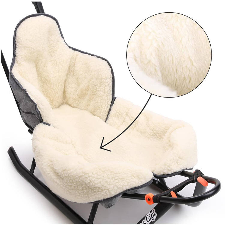 Sanki dziecięce teo&gigi ALL SEASONS z kółkami, podnóżkami i mufką #505