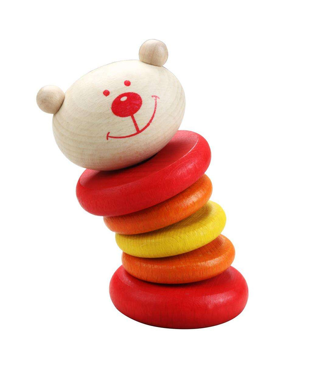 Grzechotka Classic World Drewniana Grzechotka Miś