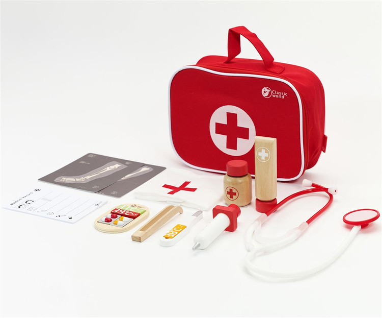 Classic World Drewniany Zestaw Walizka Małego Doktora Lekarza