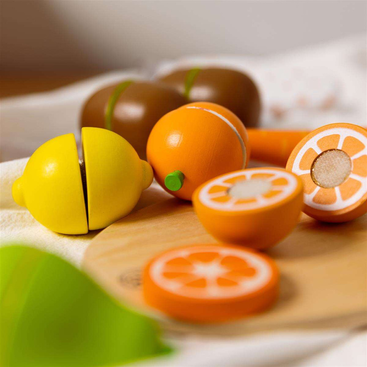 CLASSIC WORLD Drewniany Zestaw Do Krojenia Owoców