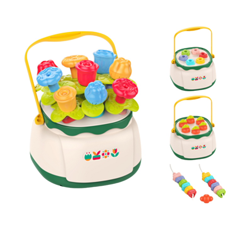 WOOPIE BABY Kosz Kwiatów Sorter Układanka Edukacyjna Nawlekanka